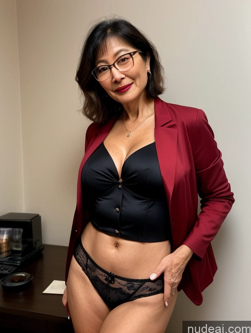 related ai porn images free for Milf Perfect Boobs Beautiful Glasses Lipstick Perfect Body 70s Pixie Japanese Party Blouse Bra Jacket Professor Secretary Stylish Suit Cleavage Partially Nude Dark Lighting Detailed