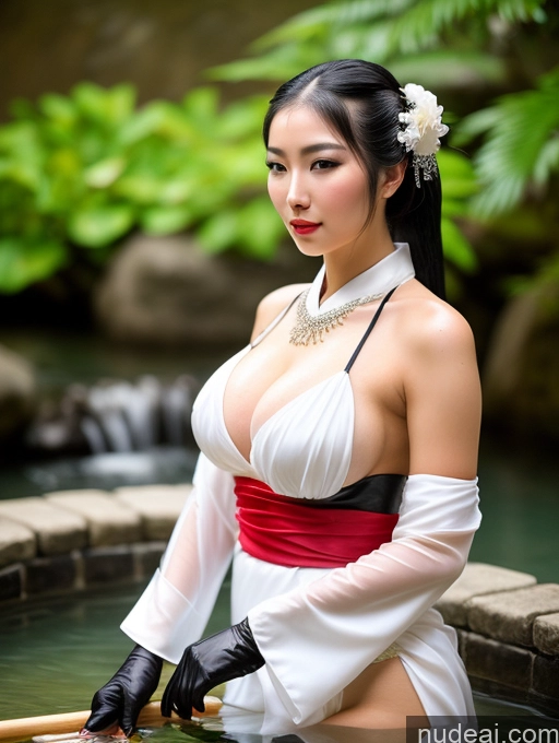 ai nude image of araffe asian woman in a white dress and black gloves in a pool pics of Perfect Boobs Big Hips Oiled Body Perfect Body Black Hair Ponytail Pubic Hair Onsen Geisha Gloves Cleavage Jewelry Pearl Jewelry Fairer Skin 18 Fantasy Armor Cumshot Sexy Face Wedding Chinese