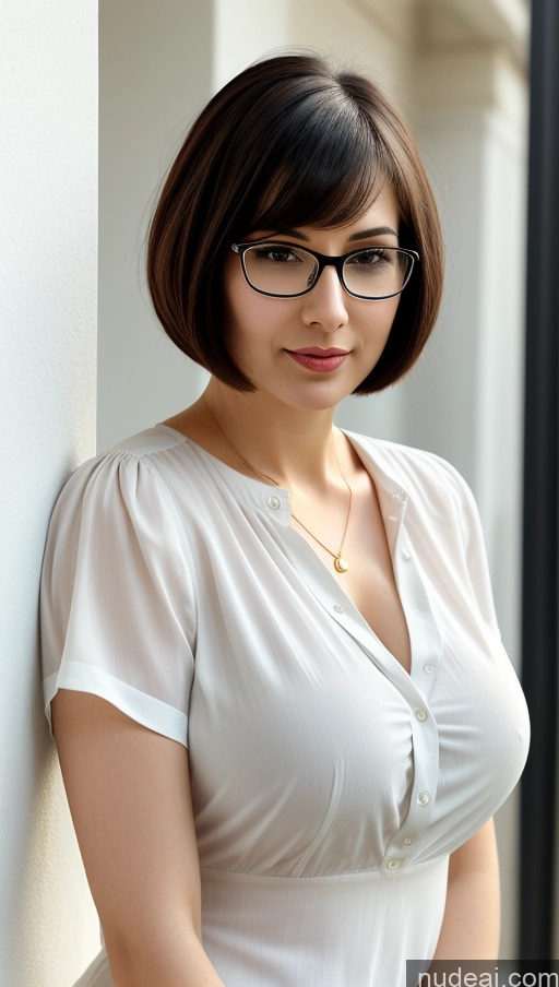 related ai porn images free for Woman One Beautiful 30s Black Hair Close-up View Simple Detailed Indian Busty Perfect Boobs Short Hair Glasses Fairer Skin Thick Blouse