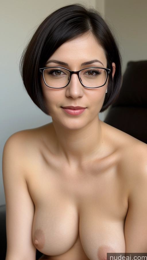 related ai porn images free for Woman One Beautiful 30s Black Hair Close-up View Simple Detailed Indian Perfect Boobs Short Hair Glasses Fairer Skin Thick Small Tits