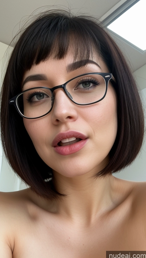 related ai porn images free for Woman One Perfect Boobs Fairer Skin Black Hair Short Hair Close-up View Simple Detailed Glasses Busty Indian 30s Beautiful Ahegao