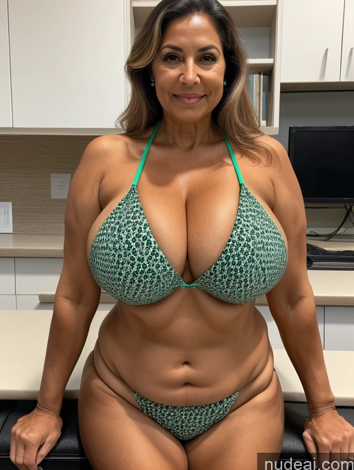 related ai porn images free for Milf One Busty Huge Boobs Tanned Skin 70s Front View Microkini Thong Brazilian Lab Coat Professor