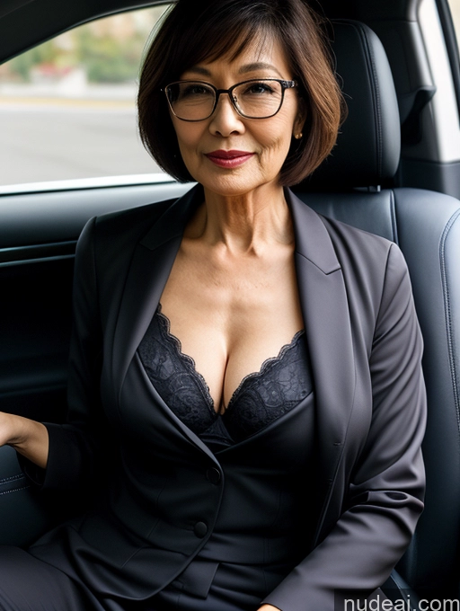 related ai porn images free for Milf Perfect Boobs Perfect Body Beautiful Glasses 70s Sexy Face Short Hair Chinese Car Blouse Bra Jacket Suit Stylish Professor Cleavage Detailed Dark Lighting