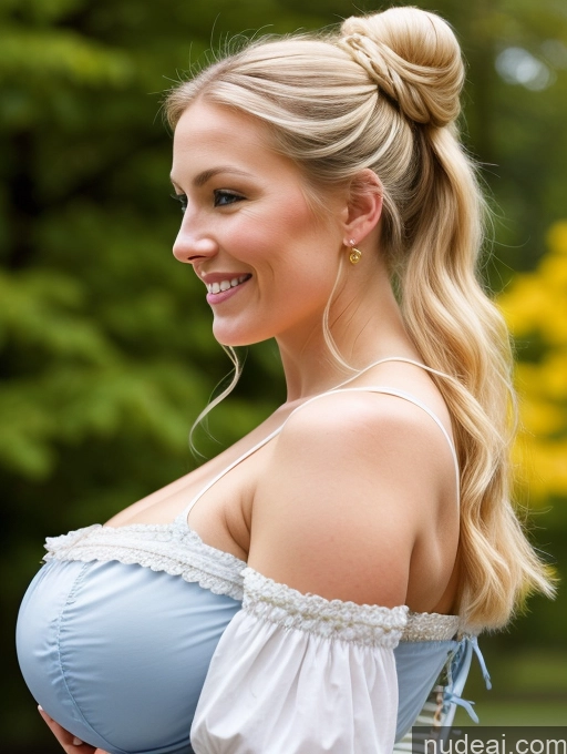 related ai porn images free for Huge Boobs Scandinavian Victorian Traditional Medieval Cleavage Bright Lighting Hair Bun Happy Busty Perfect Body Side View