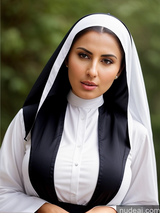 ai nude image of nun in white and black outfit posing for a picture pics of Busty Skinny Short Shocked Sad Blonde Ponytail Arabic Dress Victorian Dark Skin Nun