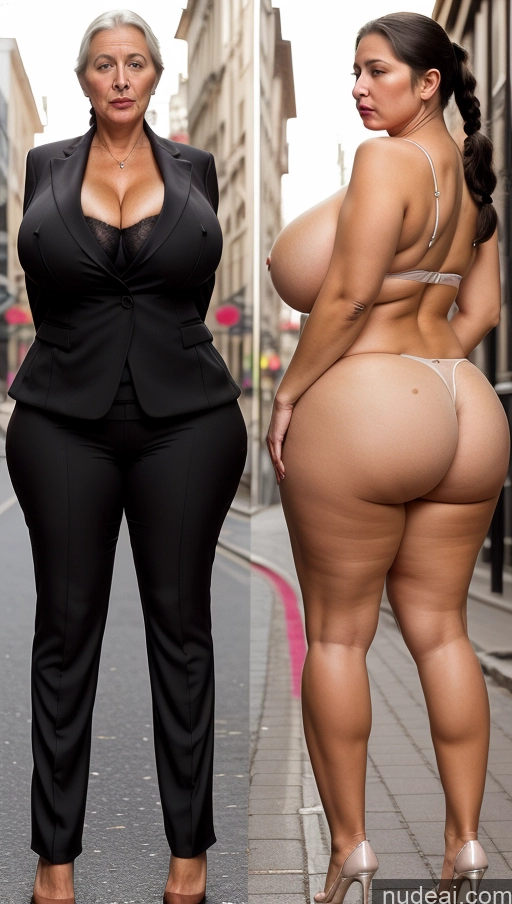 ai nude image of two women in business attire standing on a city street pics of Milf Busty Huge Boobs Beautiful Lipstick Big Ass Skinny Abs Thick Big Hips Long Legs Pubic Hair Black Hair Turkish Suit Panties Onoff Street Pouting Lips Sad Skin Detail (beta) Back View 80s Pigtails