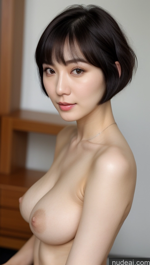 related ai porn images free for Woman One Beautiful Fairer Skin 30s Black Hair Short Hair Korean Close-up View Simple Detailed Perfect Boobs