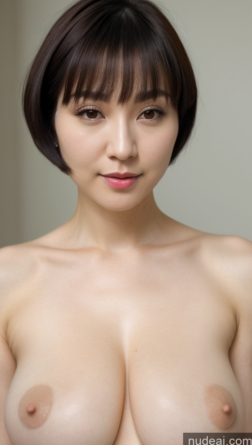 ai nude image of arafed asian woman with a very big breast posing for a picture pics of Woman One Beautiful Fairer Skin 30s Black Hair Short Hair Korean Close-up View Simple Detailed Perfect Boobs Busty