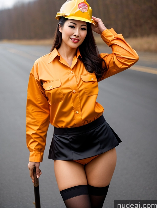 ai nude image of there is a woman in a construction uniform posing for a picture pics of Perfect Body Cleavage Partially Nude Construction Worker Firefighter Flight Attendant Geisha Lumberjack Maid Martial Arts Military Ninja Micro Skirt Stockings