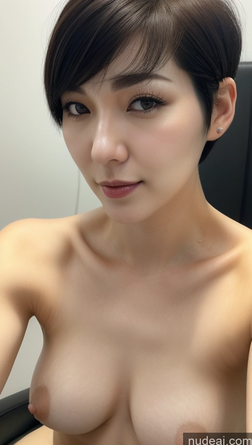 related ai porn images free for Woman One Beautiful Fairer Skin 30s Black Hair Short Hair Korean Close-up View Simple Detailed Perfect Boobs