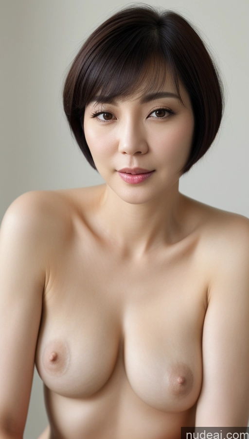 related ai porn images free for Woman One Beautiful Fairer Skin Black Hair Short Hair Korean Close-up View Simple Detailed 40s Perfect Boobs