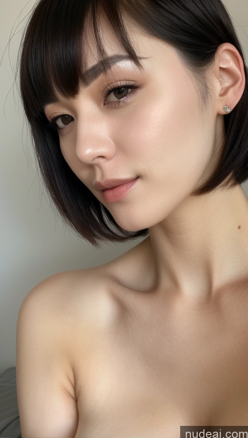 related ai porn images free for Woman One Beautiful Fairer Skin Black Hair Short Hair Korean Close-up View Simple Detailed Perfect Boobs 30s