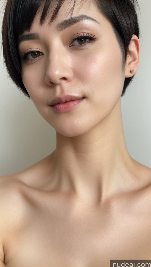 related ai porn images free for Woman One Beautiful Fairer Skin Black Hair Short Hair Korean Close-up View Simple Detailed Perfect Boobs 30s