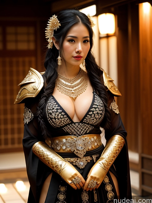 ai nude image of araffe woman in a black and gold costume posing for a picture pics of Perfect Boobs Fairer Skin Oiled Body Perfect Body Black Hair Onsen Gloves Cleavage Gold Jewelry Jewelry Khorne Fantasy Armor Transparent Diamond Jewelry Bright Lighting Wedding Indonesian Sexy Face Kimono Pigtails Pearl Jewelry