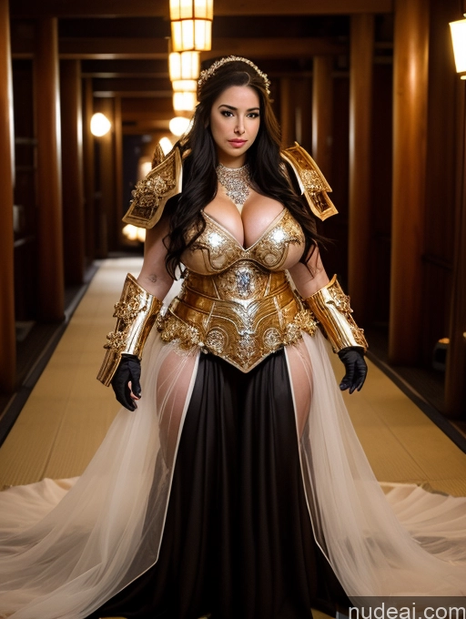 ai nude image of arafed woman in a gold and black costume posing for a picture pics of Perfect Boobs Fairer Skin Oiled Body Perfect Body Black Hair Onsen Gloves Cleavage Gold Jewelry Jewelry Transparent Bright Lighting Wedding Sexy Face Pubic Hair Huge Boobs Sci-fi Armor Khorne Ponytail Japanese