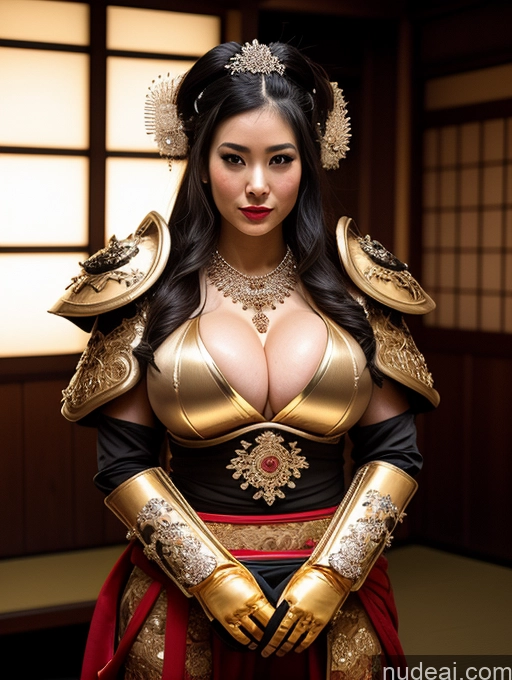 ai nude image of araffe woman in a gold and black outfit posing for a picture pics of Perfect Boobs Fairer Skin Oiled Body Perfect Body Black Hair Onsen Gloves Cleavage Gold Jewelry Jewelry Transparent Bright Lighting Wedding Sexy Face Pubic Hair Huge Boobs Sci-fi Armor Khorne Ponytail Japanese Geisha