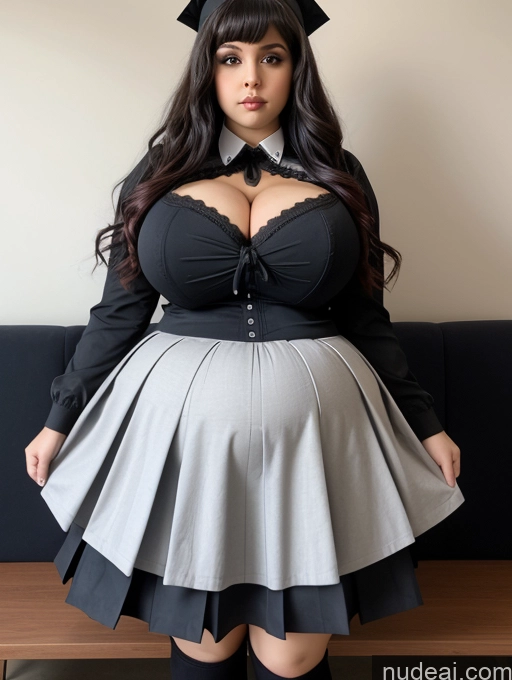 related ai porn images free for Thick Big Ass Pregnant School Uniform, Cleavage Cutout, Clothing Cutout, Pleated Skirt, Thighhighs Huge Boobs Goth Gals V2