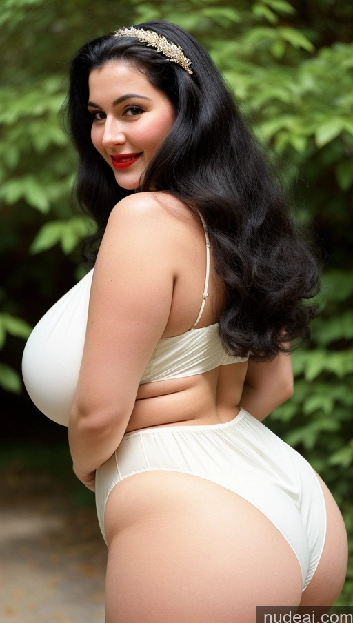 ai nude image of araffe woman in a white bikini posing for a picture pics of Huge Boobs Busty Perfect Boobs Beautiful Lipstick Big Ass Big Hips Perfect Body Fairer Skin Black Hair Long Hair Traditional Vintage Happy 60s Woman Chubby 20s Italian