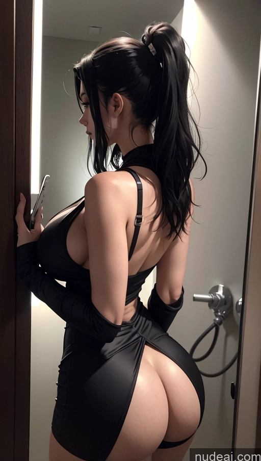 related ai porn images free for Woman One Huge Boobs Skinny Big Ass 18 Black Hair Long Hair Mirror Selfie White Bathroom Back View Goth Onesie Dark Lighting