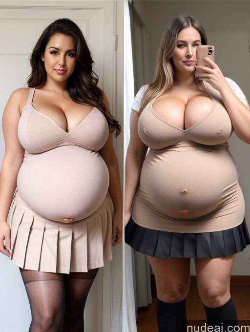 related ai porn images free for Model Two Huge Boobs Fat Pregnant School Uniform, Cleavage Cutout, Clothing Cutout, Pleated Skirt, Thighhighs