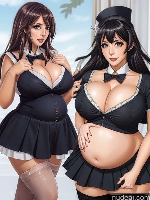 related ai porn images free for Model Two Huge Boobs Fat Pregnant School Uniform, Cleavage Cutout, Clothing Cutout, Pleated Skirt, Thighhighs Belly Inflation, Cuminflation, Overeating Goth Gals V2