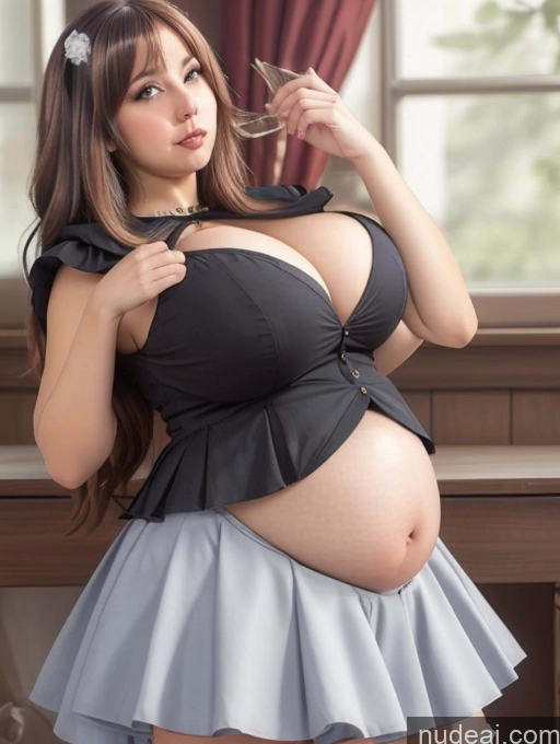 related ai porn images free for Model Two Huge Boobs Fat Pregnant School Uniform, Cleavage Cutout, Clothing Cutout, Pleated Skirt, Thighhighs Belly Inflation, Cuminflation, Overeating Goth Gals V2