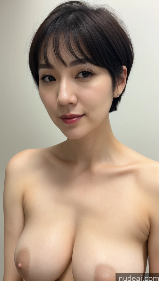 ai nude image of a close up of a woman with a very big breast pics of Woman One Beautiful Fairer Skin 30s Black Hair Close-up View Detailed Simple Short Hair Korean Perfect Boobs