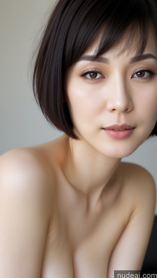 related ai porn images free for Woman One Beautiful Fairer Skin 30s Black Hair Close-up View Detailed Simple Short Hair Korean Perfect Boobs