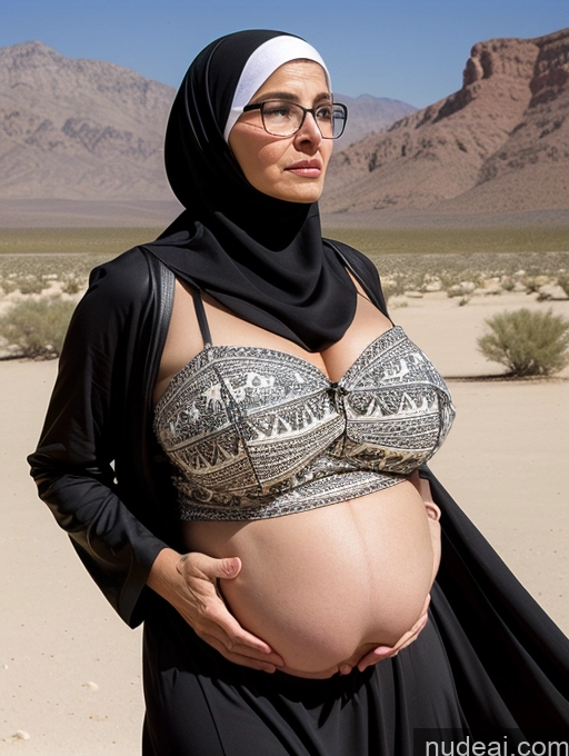 ai nude image of pregnant woman in black dress and hijab in desert area pics of Huge Boobs Glasses Skinny Short 40s Milf Blonde Shocked Angry Pigtails Dress Traditional Pregnant Desert Niqab Nun Leather Jewish