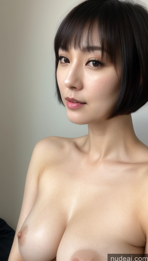 related ai porn images free for Woman One Beautiful Fairer Skin 30s Close-up View Detailed Simple Short Hair Perfect Boobs Korean Black Hair