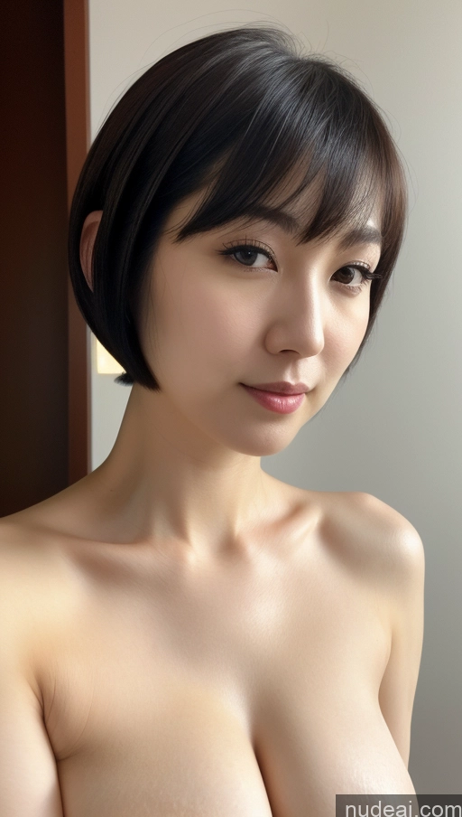 related ai porn images free for Woman One Beautiful Fairer Skin 30s Close-up View Detailed Simple Short Hair Perfect Boobs Korean Black Hair