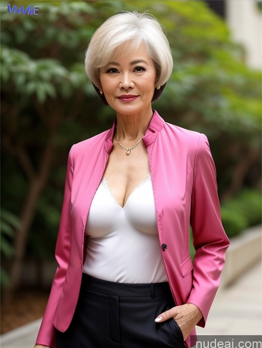 related ai porn images free for Milf Perfect Boobs Perfect Body Beautiful 70s Short Hair Chinese Blouse Bra Jacket Suit Stylish Professor Detailed