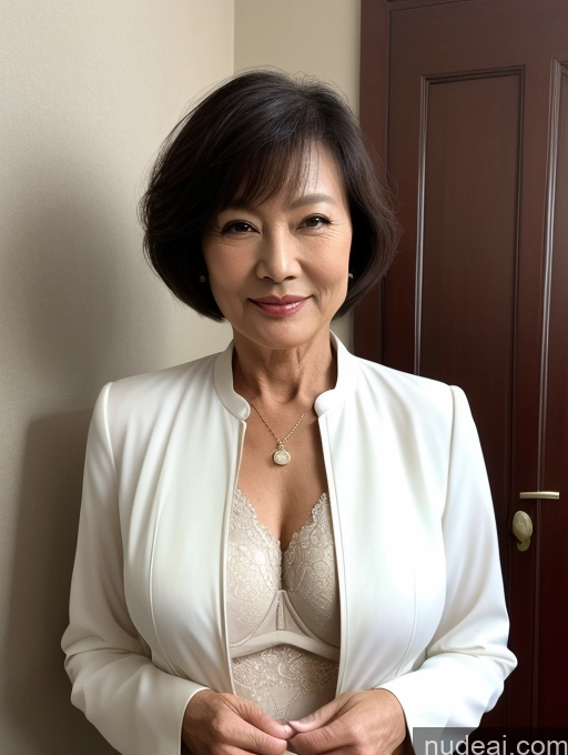 related ai porn images free for Milf Perfect Boobs Perfect Body Beautiful 70s Short Hair Chinese Blouse Bra Jacket Suit Stylish Professor Detailed