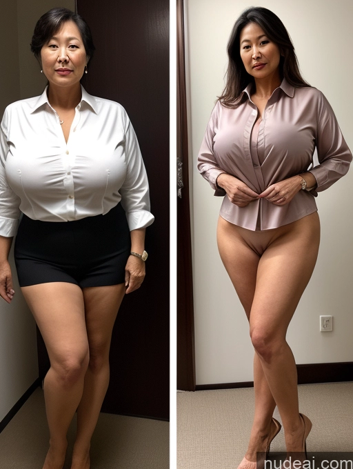 related ai porn images free for Milf Beautiful 70s Japanese Nude Blouse Casual Professor Shirt Stylish Suit Dark Lighting Detailed Partially Nude Big Hips Thick Huge Boobs