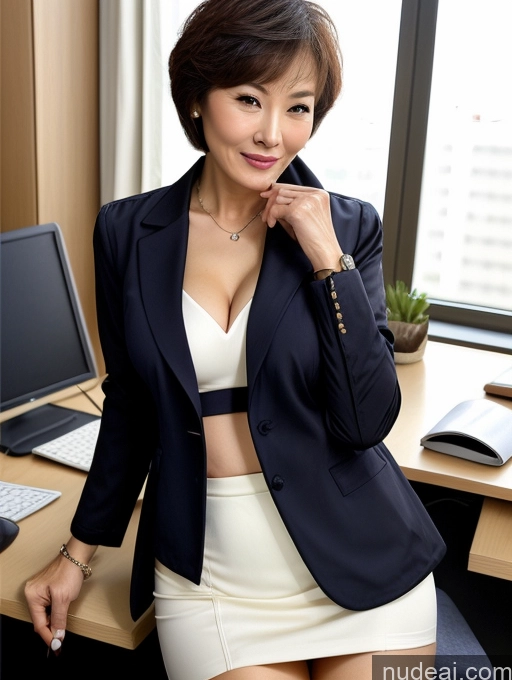 related ai porn images free for Milf Perfect Boobs Beautiful Perfect Body Short Hair 70s Chinese Blouse Bra Jacket Professor Stylish Suit Detailed Cum On Belly Office