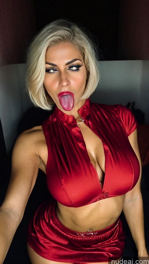 ai nude image of blond woman in red dress sticking out tongue and posing for camera pics of Milf Busty Perfect Boobs Lipstick Big Ass Tanned Skin Orgasm Ahegao Blonde Brazilian Devil Jewelry Detailed Last Hell 40s Skin Detail (beta) Teacher Mini Skirt Blouse Dark Lighting Cleavage Transparent Angry Short Hair