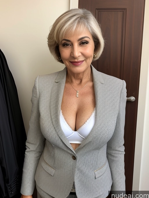 related ai porn images free for Milf Perfect Body Perfect Boobs Beautiful 70s Sexy Face Short Hair Arabic Suit Stylish Jacket Cleavage Bra Professor Detailed