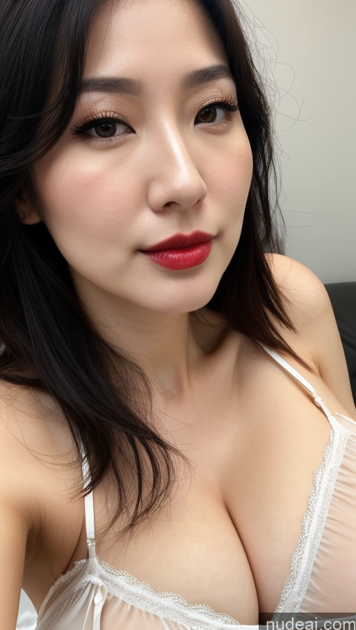 related ai porn images free for Woman One Huge Boobs Beautiful Lipstick Fairer Skin 30s Black Hair Close-up View Korean Slicked Chemise