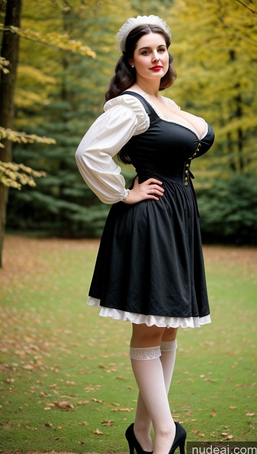 ai nude image of araffe dressed in a black and white dress and hat posing for a picture pics of Huge Boobs Busty Perfect Boobs Big Ass Lipstick Beautiful Big Hips Perfect Body Thick Black Hair Dirndl Victorian 60s Vintage Fairer Skin Long Hair