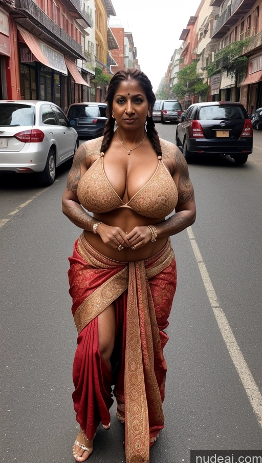 related ai porn images free for Milf Busty Huge Boobs Beautiful Tattoos Muscular Big Ass Abs Thick Big Hips Tall Dark Skin 50s Seductive Ginger Braided Indian Front View T-pose Sari Sexy Face Street