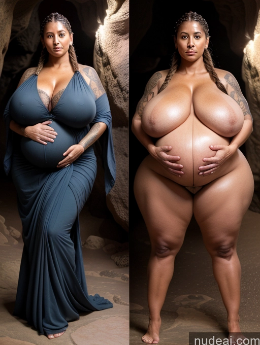 ai nude image of two pictures of a woman in a blue dress and a woman in a blue dress pics of Milf Busty Huge Boobs Beautiful Tattoos Muscular Big Ass Abs Thick Big Hips Tall Dark Skin 50s Seductive Ginger Braided Indian Cave Front View T-pose Sari Sexy Face Onoff Pregnant