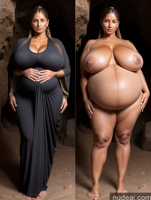 ai nude image of two pictures of a woman in a black dress and a woman in a black dress pics of Milf Busty Huge Boobs Beautiful Tattoos Muscular Abs Tall Dark Skin 50s Seductive Ginger Braided Indian Cave T-pose Sari Sexy Face Onoff Pregnant Close-up View