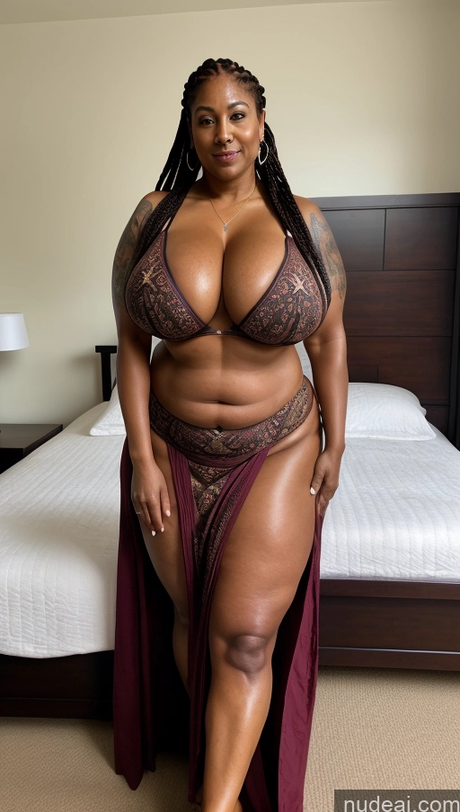 ai nude image of araffe woman in a purple dress posing in a bedroom pics of Milf Beautiful Tattoos Big Ass Tall Dark Skin Sexy Face T-pose Indian Braided 50s Seductive Bedroom Big Hips Front View Huge Boobs Thick Ginger Busty Muscular Fat Bikini Long Skirt