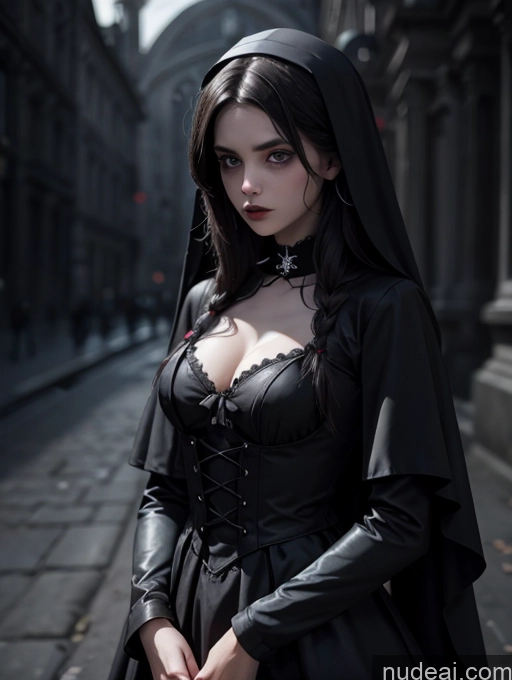 related ai porn images free for Dark Fantasy Street Goth Medieval 18 Serious Sad Czech Dark Lighting Alternative Dynamic View Vampire Multiple In 1 Center Opening Cross-Laced Clothes Goth Gals V2 Nun