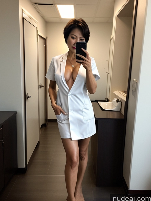 related ai porn images free for Milf Two Perfect Boobs Beautiful Perfect Body Short Hair 70s Chinese Hospital Nude Bra Doctor Lab Coat Stylish Cleavage Partially Nude Dark Lighting Detailed Sexy Face