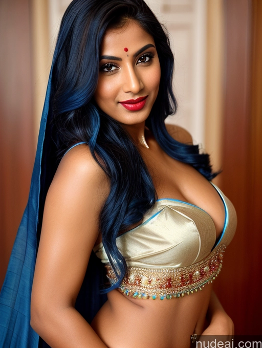 related ai porn images free for Tanned Skin Pubic Hair Sexy Face Seductive Blue Hair Indian Lipstick Wedding Sari Traditional