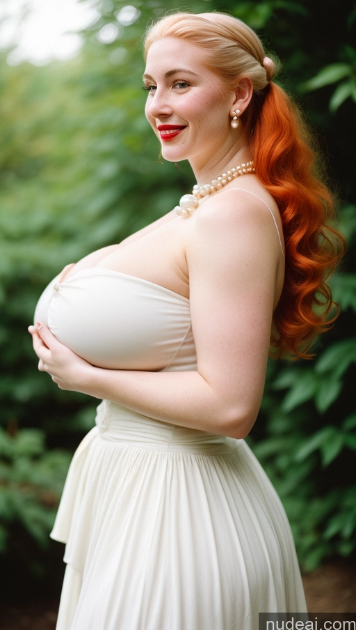 ai nude image of pregnant woman in white dress with red hair and pearl necklace pics of Huge Boobs Busty Big Ass Big Hips Beautiful Thick Fairer Skin Lipstick Victorian Vintage Abs White Hair Pubic Hair Irish Perfect Body Hair Bun Dress Pearl Jewelry Jewelry Sexy Face Happy Alternative Perfect Boobs Side View