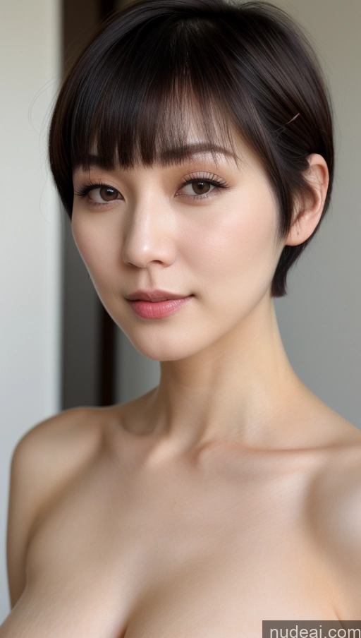 related ai porn images free for Woman One Beautiful Fairer Skin 30s Black Hair Short Hair Korean Close-up View Simple Detailed Perfect Boobs