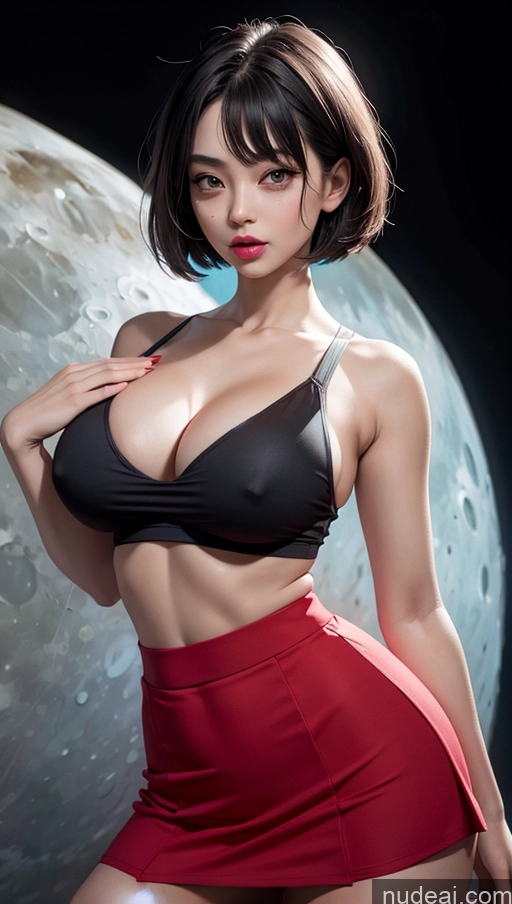 related ai porn images free for Woman Busty Thick Big Hips 20s Ahegao Short Hair Japanese Moon Yoga Underwear Micro Skirt