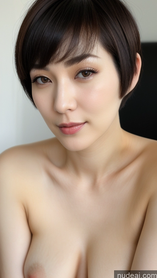 related ai porn images free for Woman One Small Tits Beautiful Fairer Skin 30s Black Hair Short Hair Korean Close-up View Simple Detailed